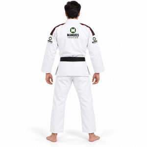 Kimono de BJJ MANGOES FASHION Blanco, 440GSM, Tejido de Algodón Perla, Ligero, Transpirable, Absorbente de Humedad, Antibacterial, para Entrenamiento - Product Image 4