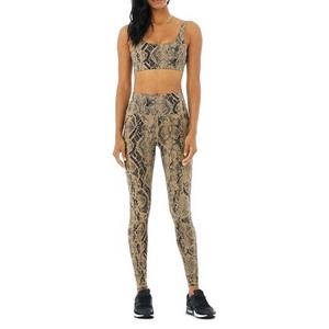 Women's Solid Color Yoga Set High Waist <b>Seamless</b> <b>Leggings</b> Racerback Crop Top 2-Piece Activewear Full Length Sport Wear - Product Image 1