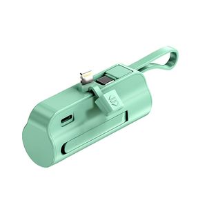 Banco de Energía Portátil de 5000mAh con Doble Salida y Cable Tipo-C e IOS Integrado, Tamaño Compacto, Compatible con IOS y Teléfonos Samsung - Product Image 1