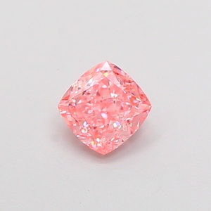 Diamant rose vif de 0,52 ct, taille coussin, cultivé en laboratoire, certifié IGI, CVD VVS1, pierre fantaisie rose pour la fabrication de bijoux - Product Image 1
