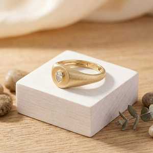 Bague de fiançailles en diamant de laboratoire taille poire, bande brossée, couleur E VVS, or massif 10K 14K 18K, certifiée IGI, bague de mariée de luxe - Product Image 5