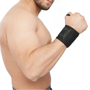 Customized Durable <b>Gym</b> <b>Wrist</b> <b>Support</b> Wraps with Adjustable for Straps Breathable Polyester Cotton Elastic Weightlifting - Product Image 4