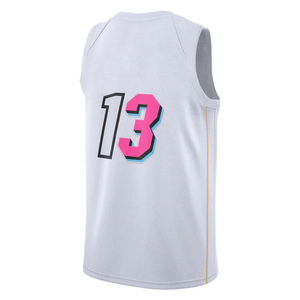 Maillot de basket-ball blanc personnalisé, débardeur numéro 13, impression sublimée, respirant, unisexe, vêtements de sport pour adultes - Product Image 2