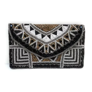 Sac à main artisanal de luxe indien, multicolore, forme baguette, durable, style ethnique, fait main, accessoires de mode en cristal, pour un usage décontracté - Product Image 1