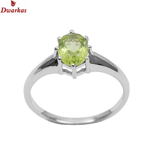Wholesale fashion jewelry gemstone <b>rings</b> 925 sterling silver natural <b>peridot</b> stone exquisite women cheap <b>ring</b> - Product Image 1