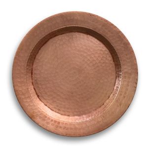 Round Metal Charger <b>Plate</b> With Antique Finish Stylish Dining Table Decoration For Hotels Restaurants And Banquet Events - Product Image 2