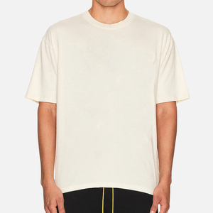 เสื้อยืดผู้ชายทรงบ็อกซี่ คอโอ แขนเสื้อแบบดรอปไหล่ ไซส์ใหญ่พิเศษ ผลิตจากผ้าฝ้าย เป็นมิตรต่อสิ่งแวดล้อม ระบายอากาศได้ดี แห้งเร็ว ไม่ยับ - Product Image 2