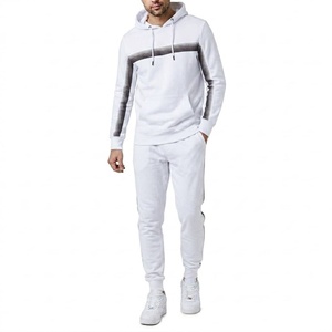 Premium Quality Hooded Color-Block Casual Eco-Friendly Breathable 100% Cotton Unisex 2 in 1 Design Tracksuit - Product Image 5