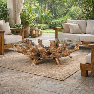 Table basse en racine de teck de haute qualité, design contemporain, pour salon et hôtel, fournisseur indonésien - Product Image 5