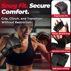 Gants de MMA en cuir durable de haute qualité, matière respirante, logo personnalisé, gants d'entraînement MMA - Product Image 4