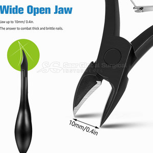 Coupe-ongles en acier inoxydable de qualité supérieure avec lame incurvée, poignée ergonomique, fonctionnement fluide et performance durable - Product Image 3