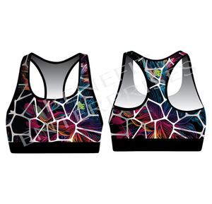 Sujetadores deportivos transpirables para gimnasio para mujer Sujetador de entrenamiento de yoga estampado para correr - Product Image 3