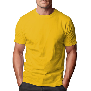 เสื้อยืดคอกลมทรงปกติสำหรับผู้ชาย ผ้าเจอร์ซีย์โพลีเอสเตอร์/คอตตอนคุณภาพสูง เนื้อหนา ระบายอากาศได้ดี แห้งเร็ว สไตล์ฮิปฮอป แบบเรียบ - Product Image 4