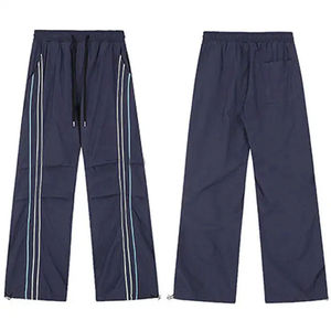 Pantalon de jogging vintage pour homme, coupe évasée et ample, délavé à l'acide, style hip-hop, respirant, tendance - Product Image 1