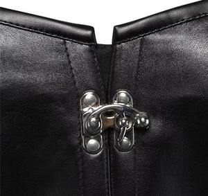 Corset original pour femme en cuir véritable, en peau d'agneau souple, à lacets, gaine amincissante, bustier, vente en gros, fournisseur d'usine OEM - Product Image 6