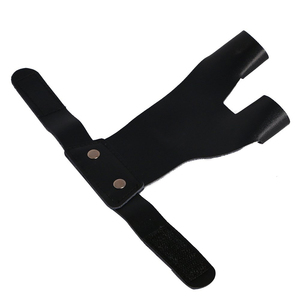 Gant de tir à l'arc demi-doigt Pro Archery avec support trois doigts pour arc classique, en cuir respirant, unisexe, pour la chasse, avec poignet réglable - Product Image 1