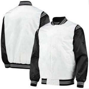 Blouson Bomber Sportif Unisexe en Satin OEM avec Broderie et Fermeture Boutonnée, Manches Classiques, Printemps Décontracté - Product Image 4