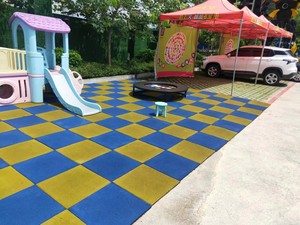 Baldosas de caucho entrelazadas para exteriores, suelo de bricolaje para patio trasero, para área de juegos infantil de 15-50 mm - Product Image 5