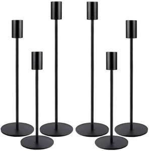 Vintage Solid <b>Brass</b> Black <b>Candlestick</b> Holder Set Of 6 Luxury Unique Handmade Eco-Friendly Durable Decorative Home Decor - Product Image 1