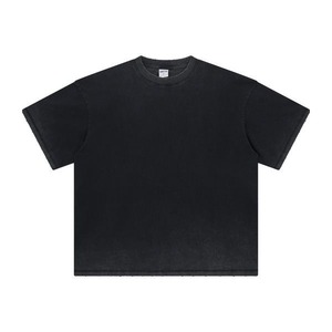 T-shirt en coton épais 300 g/m² pour homme, imprimé sur mesure, coupe oversize délavée à l'acide, col côtelé, longueur courte, coupe ample - Product Image 6