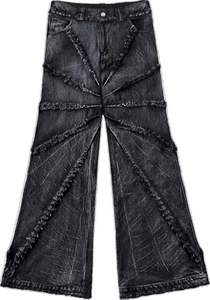 Pantalones Vaqueros de Moda con Parches y Efecto Desgastado, Personalizables, de Alta Calidad, con Costuras de Primera Categoría, Mezclilla Premium - Product Image 3