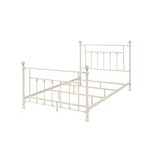 Letto matrimoniale in metallo con finitura Comet White - Product Image 4