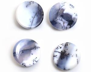 Wholesale Hot Selling <b>Top</b> Quality Natural Dendrite Opal Round <b>Rose</b> Cut Opal loose gemstone Jewelry Making Beads Wholesale price - Product Image 1