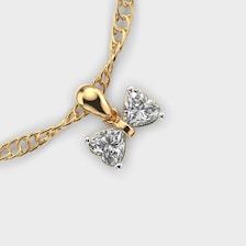 จี้เพชรรูปหัวใจ 1 กะรัต ผลิตในห้องปฏิบัติการ |   0.50+0.50 CT E/F VVS-VS จี้รูปสัญลักษณ์แห่งความรัก |   ไม่มีโซ่ - Product Image 4