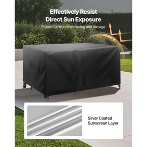 Copertura per Mobili da Giardino in Oxford 420D Impermeabile e Resistente, per Tavoli e Sedie da Esterno, Coperture Quadrate Grandi per Arredamento da Patio - Product Image 5