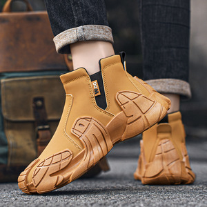 Nouvelles chaussures de sport décontractées mi-hautes pour hommes, tendance coréenne, antidérapantes, polyvalentes, pour tous les jours - Product Image 1