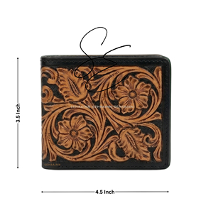 Handmade <b>Black</b> Leather <b>Wallet</b> <b>for</b> <b>Men</b> Genuine Bifold Card Holder <b>Wallet</b> with Cash Bill Compartments - Product Image 3