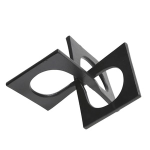 Sculpture murale géométrique abstraite en métal, décoration artistique minimaliste pour salon - Product Image 1