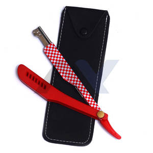 Navaja de Barbero de Acero Inoxidable de Marca Personalizada con Mecanismo Deslizante Plegable, Mango de Aleación Metálica y Funda - Calidad Premium - Product Image 1