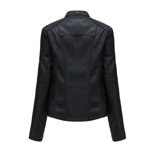 Veste en cuir pour homme OEM, design personnalisé, mode classique, streetwear, veste de moto en cuir, coupe-vent, imperméable, pour la conduite - Product Image 2