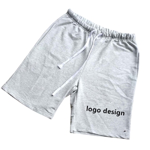Shorts de sport décontractés pour hommes en coton épais 280 g/m² avec logo personnalisé, respirants – Grande Vente - Product Image 2