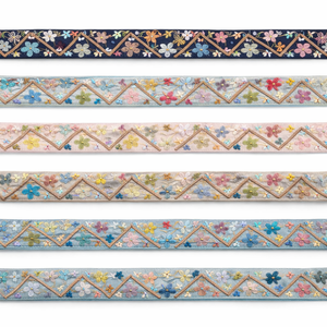 Encaje floral multicolor vibrante de 1.25 pulgadas con bordado y trabajo de hilo de primera calidad para prendas étnicas y diseños de boutique. - Product Image 1