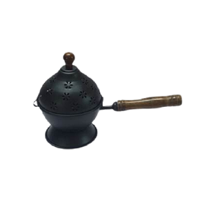 AG Metal Exports AGM-00167-F Brûleur d'encens arabe du Moyen-Orient en fonte d'art, petite tour dorée décorative et thérapeutique - Product Image 3