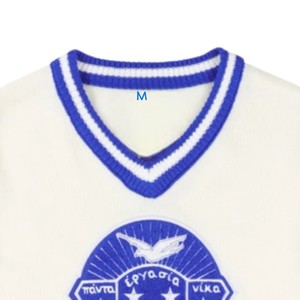 Suéter con cuello en V para hermandades, jersey de punto con cuello en V Zeta Phi Beta, venta al por mayor, logotipos personalizados, ropa griega para hermandades - Product Image 3