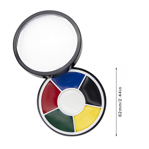 ชุดสีเพ้นท์หน้าและตัว 6 สี แบบวงล้อ สีเพ้นท์ตัวแบบล้างออกได้ ปลอดสารพิษ สูตรน้ำ สำหรับแต่งหน้าฮาโลวีนและการแสดงบนเวที - Product Image 6