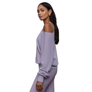 Women's <b>Off</b>-<b>Shoulder</b> Hoodies Long Sleeve Sweatshirts Custom Logo Eco-Friendly 100% Cotton Streetwear Breathable Anti-Wrinkle - Product Image 2