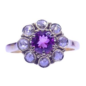 Anillos de Boda Antiguos Unisex con Turmalina de Corte Ovalado y Diamantes Redondos, Chapados en Oro de 14K, MOQ Bajo - Product Image 5