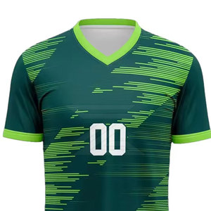 Maillot de football pour hommes en Spandex/Coton, imprimé par transfert thermique, respirant, séchage rapide, antibactérien, manches courtes, étiquette personnalisée, vente en gros - Product Image 3