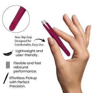 Eyebrow Tweezer Slanted Tip High Quality Brow Tweezer Wholesale Precision Hair Removal <b>Tool</b> Private Logo OEM Supply - Product Image 6