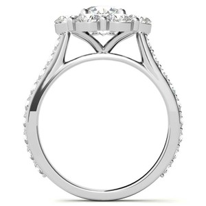 Round Cut Moissanite <b>Ring</b> 925 Sterling <b>Silver</b> White Gold Plated Luxury <b>Solitaire</b> Engagement Wedding Promise Bridal <b>Ring</b> - Product Image 4