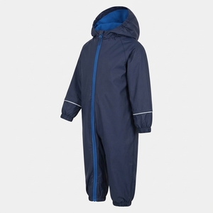 Traje Impermeable Ligero de una Pieza para Niños con Capucha, Azul, Poliéster, Ropa de Exterior para Camping, Transpirable - Product Image 1