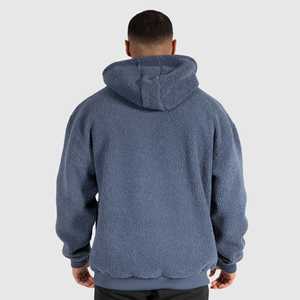 Sudaderas Sherpa de Fábrica OEM para Hombre, Sudadera de Invierno, Sudadera Extra Grande de Felpa, Sudadera con Cremallera Gruesa, Logotipo Personalizado para Hombre - Product Image 2