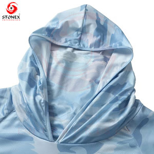 Sudadera con Capucha de Pesca de Alto Rendimiento, Secado Rápido, Transpirable, Protección Solar, para Hombre, Venta al Por Mayor OEM - Product Image 2