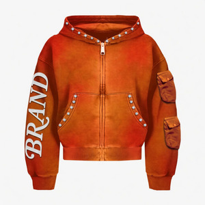 Sudadera con Capucha Personalizada Premium con Serigrafía de Piedras de Imitación, Material de Alta Calidad, Estilo Urbano, Look Moderno, Unisex - Product Image 2