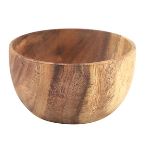 Bol à salade en bois poli fait main, résistant à la chaleur, écologique, pour hôtels, cafés, restaurants, fêtes - Product Image 5