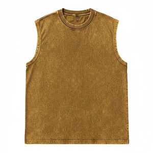 Débardeur de sport décontracté sans manches pour homme, débardeur en coton peigné de haute qualité pour femme - Product Image 1